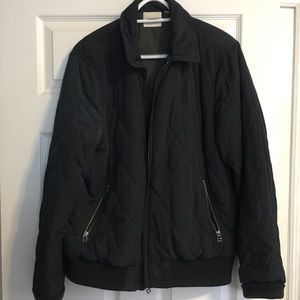 Light Quilted Bomber Utility Jacket